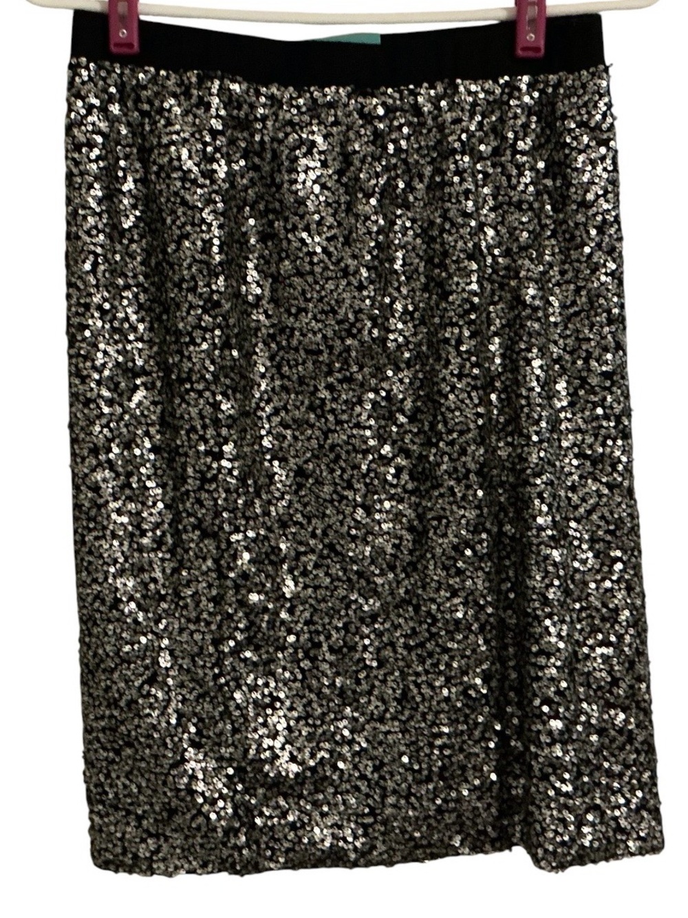 Maurices M Sequin Pencil Skirt Silver Black NWT Party Holiday Cocktail